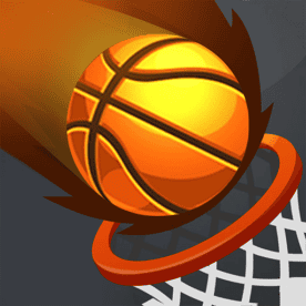 a basketball hitting a basketball hoop